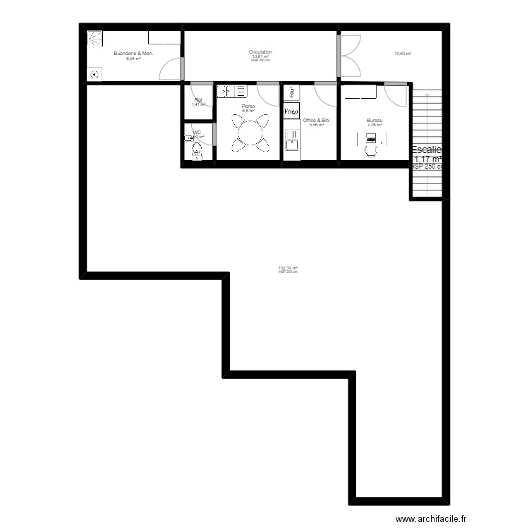 92 Genevilliers 13 Gallot PROJET URBA V ArL 290822. Plan de 17 pièces et 309 m2