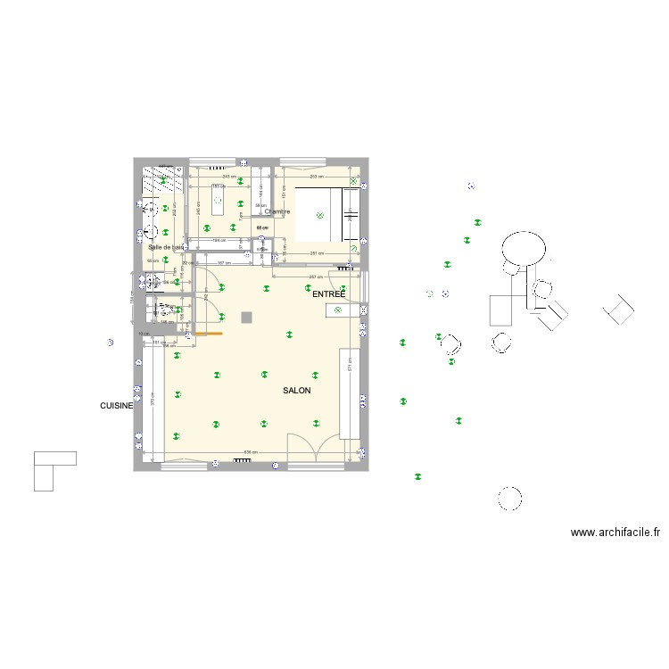 LA MUL plan modif new T1 plancher. Plan de 0 pièce et 0 m2