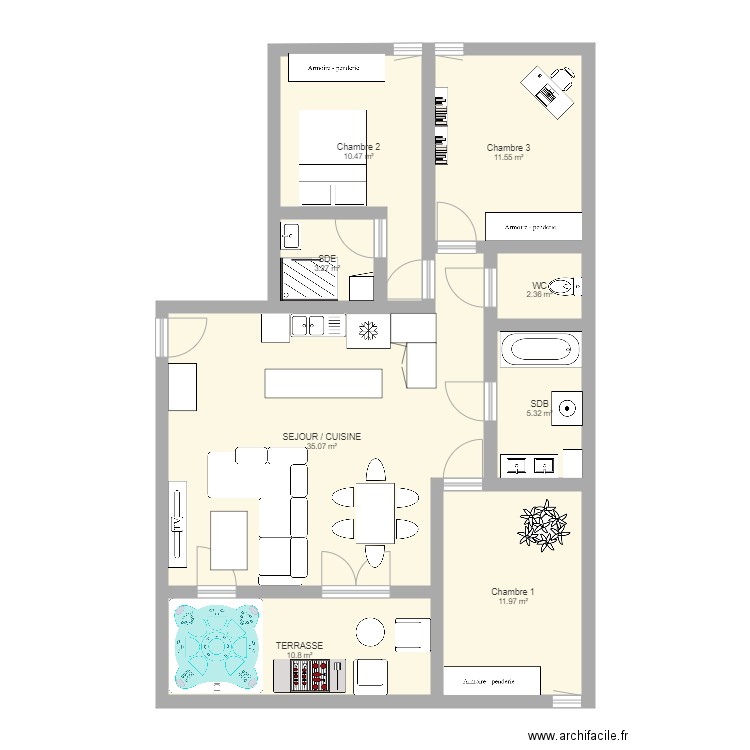 maison. Plan de 0 pièce et 0 m2