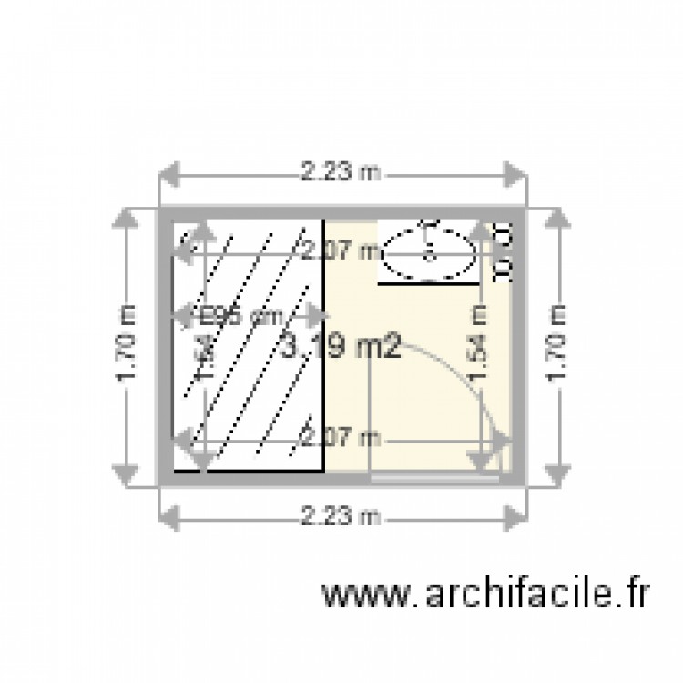 plan sdb LINDE projet. Plan de 0 pièce et 0 m2