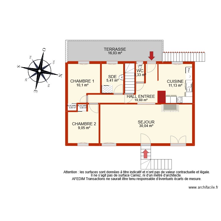 BI8775 RDC PASCAL. Plan de 10 pièces et 95 m2