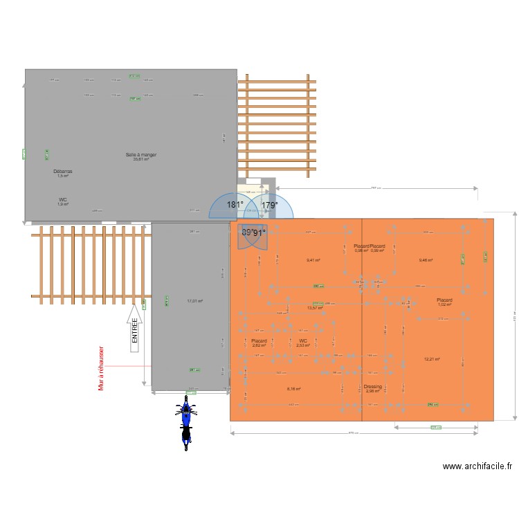 Rudy V6 toit . Plan de 15 pièces et 124 m2