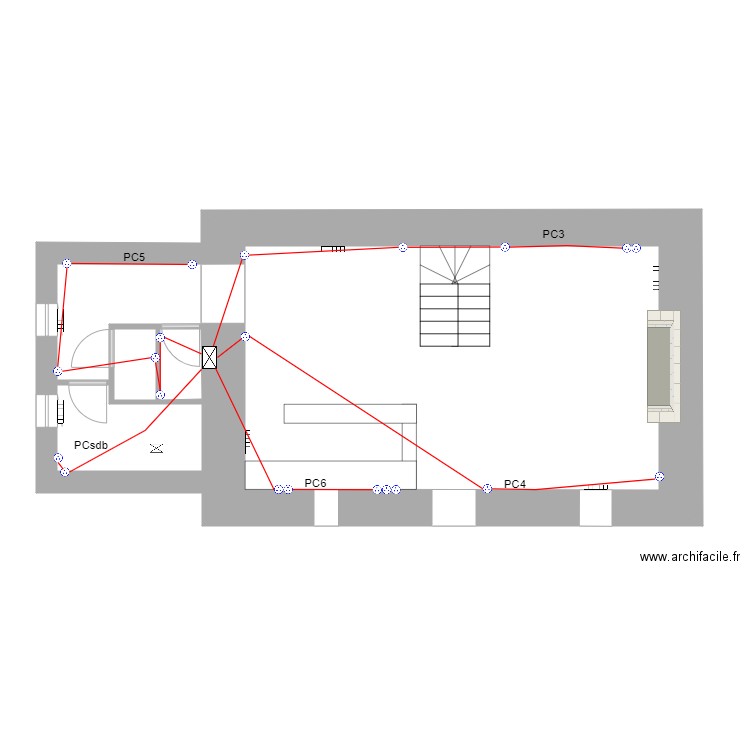 trame elec RDC suite. Plan de 0 pièce et 0 m2