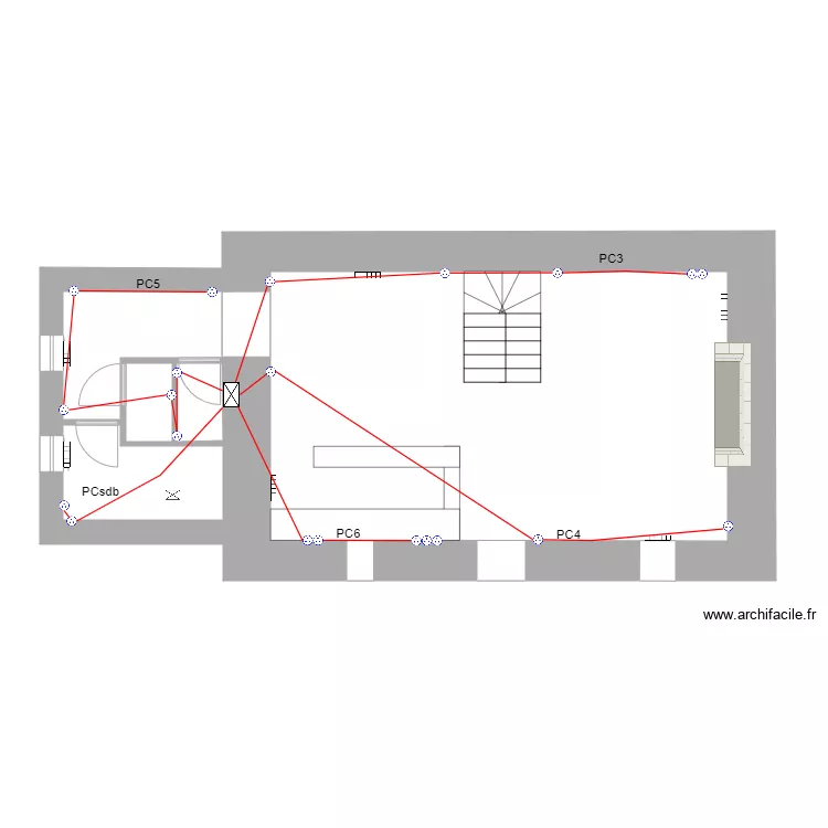 trame elec RDC suite. Plan de 