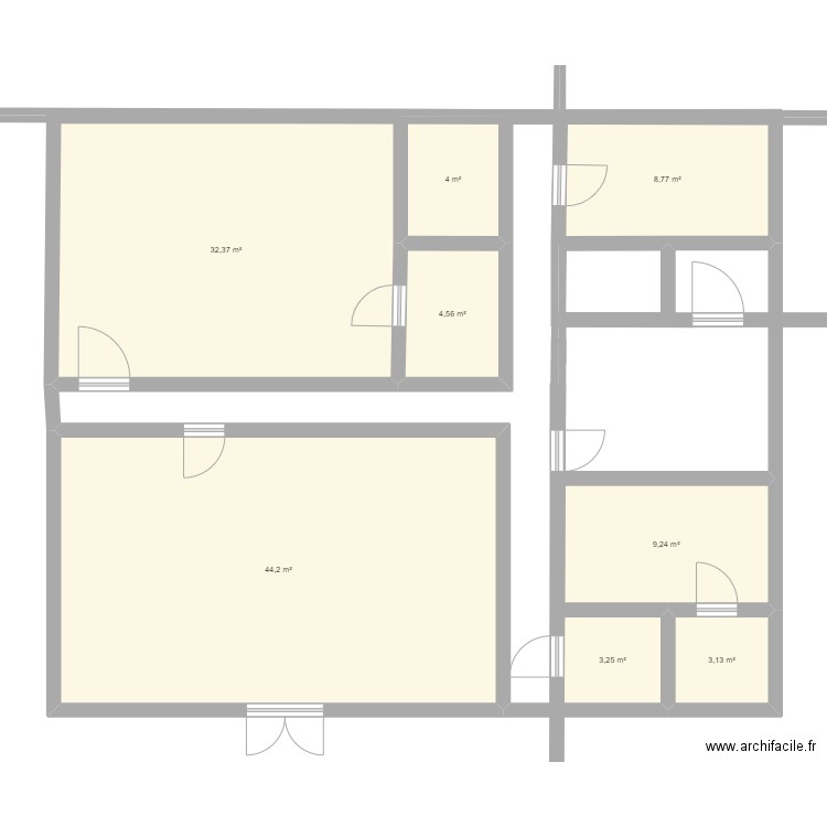 Maison baye. Plan de 8 pièces et 110 m2
