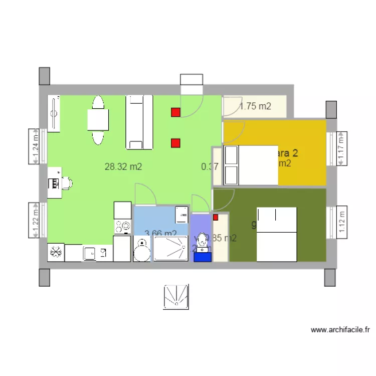 apartamendua plano justu version 2. Plan de 