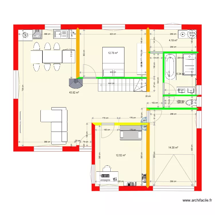 caumont 32 rte test. Plan de 