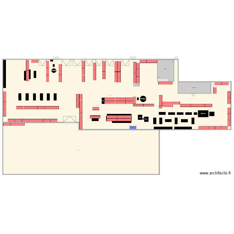 Plan Usine 1. Plan de 4 pièces et 2554 m2