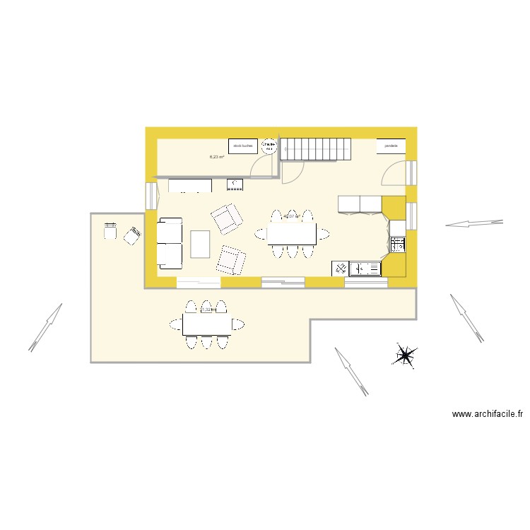 Talmont3rev2. Plan de 3 pièces et 78 m2