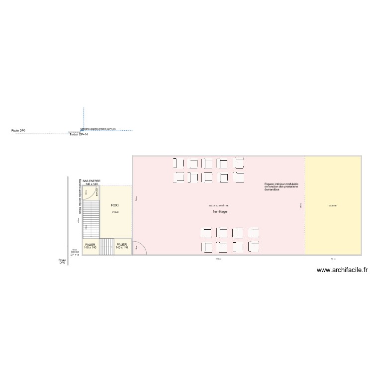 THEATRE BOUVET LADUBAY AVANT TRAVAUX. Plan de 0 pièce et 0 m2 THEATRE BOUVET LADUBAY AVANT TRAVAUX. Plan de 0 pièce et 0 m2