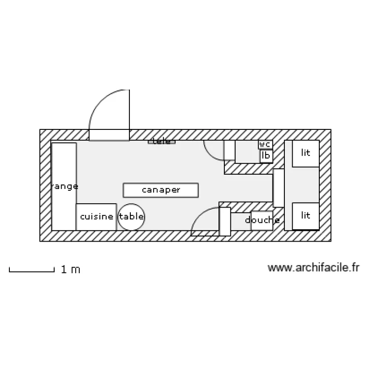 caravane. Plan de 