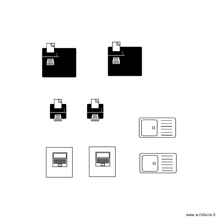 ergotron imprimante et divers. Plan de 0 pièce et 0 m2