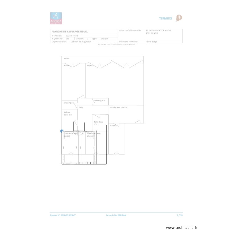 VICTOR HUIGO. Plan de 0 pièce et 0 m2