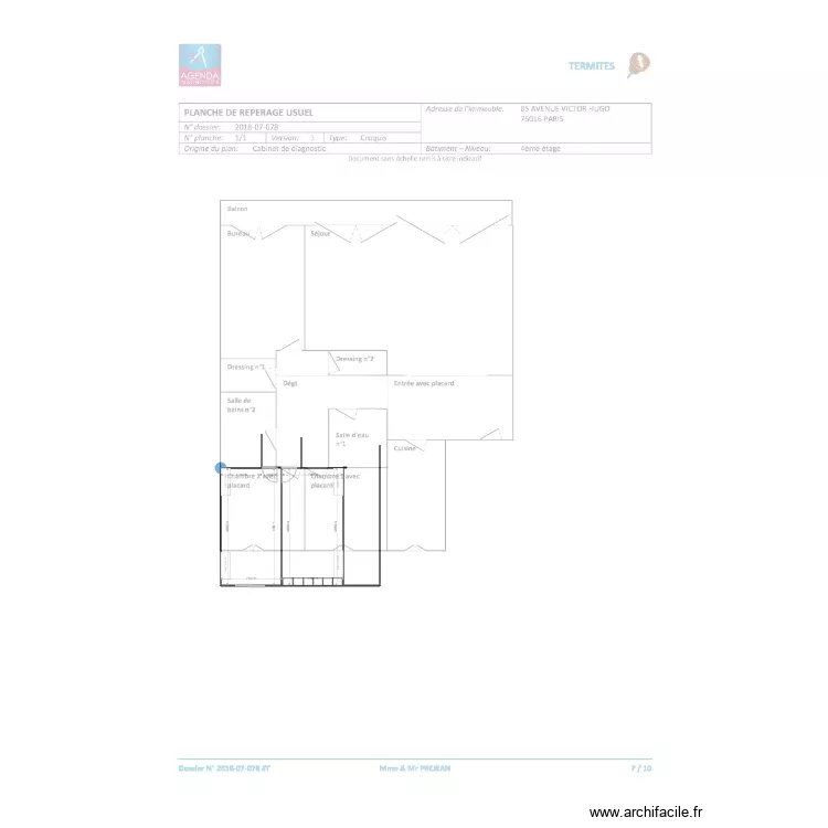 VICTOR HUIGO. Plan de 