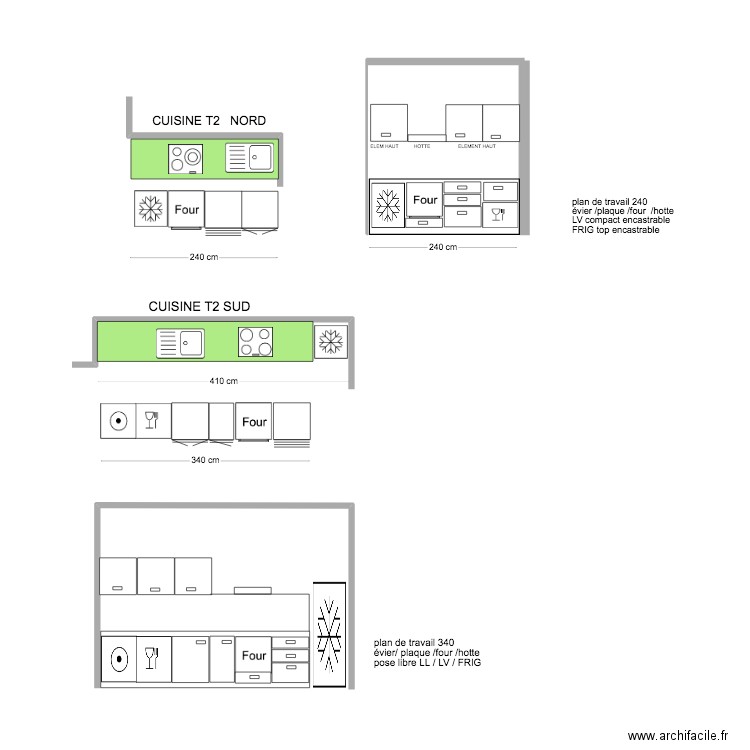 CUISINES T2  4. Plan de 0 pièce et 0 m2