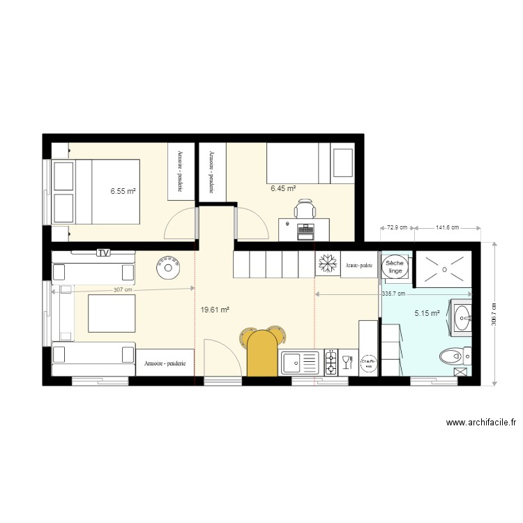 tiny ch rdc. Plan de 0 pièce et 0 m2