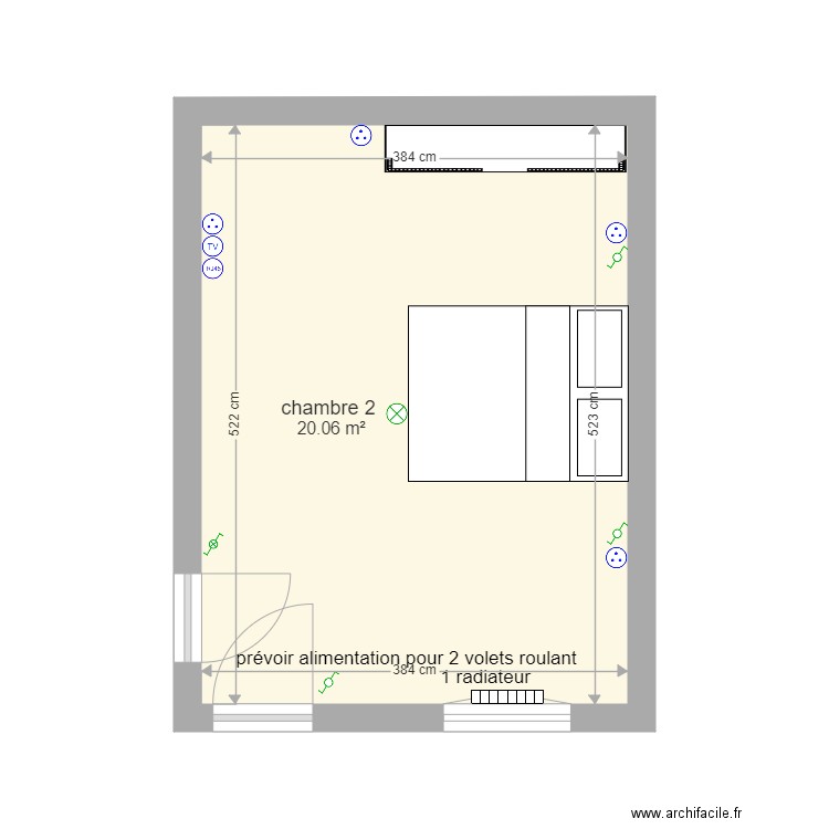 chambre 2 définitive. Plan de 0 pièce et 0 m2