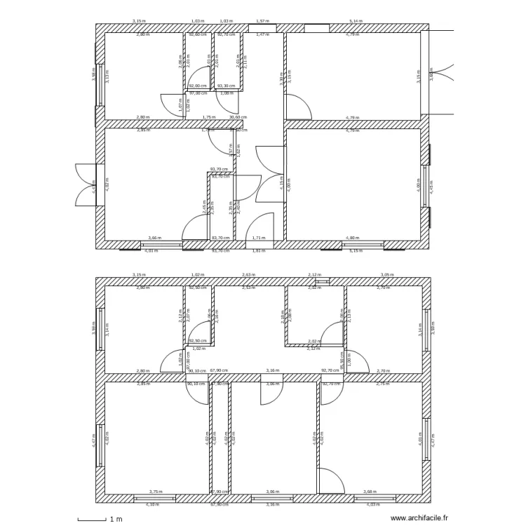 maison ancien. Plan de 