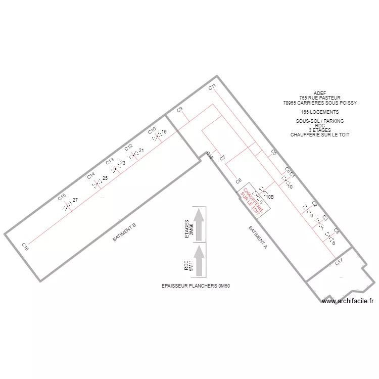 ADEF CARRIRES SOUS POISSY PASTEUR. Plan de ADEF CARRIRES SOUS POISSY PASTEUR. Plan de