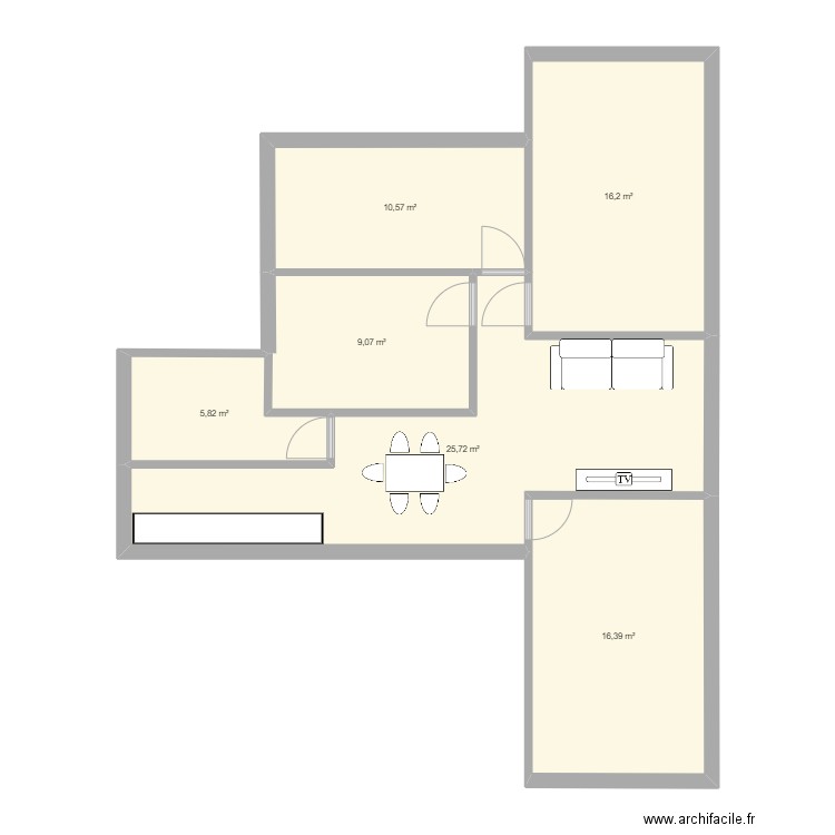 gloria segunda planta propuesta B. Plan de 0 pièce et 0 m2