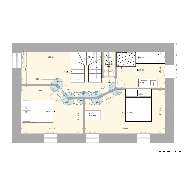 saussey étage projet V3. Plan de 0 pièce et 0 m2