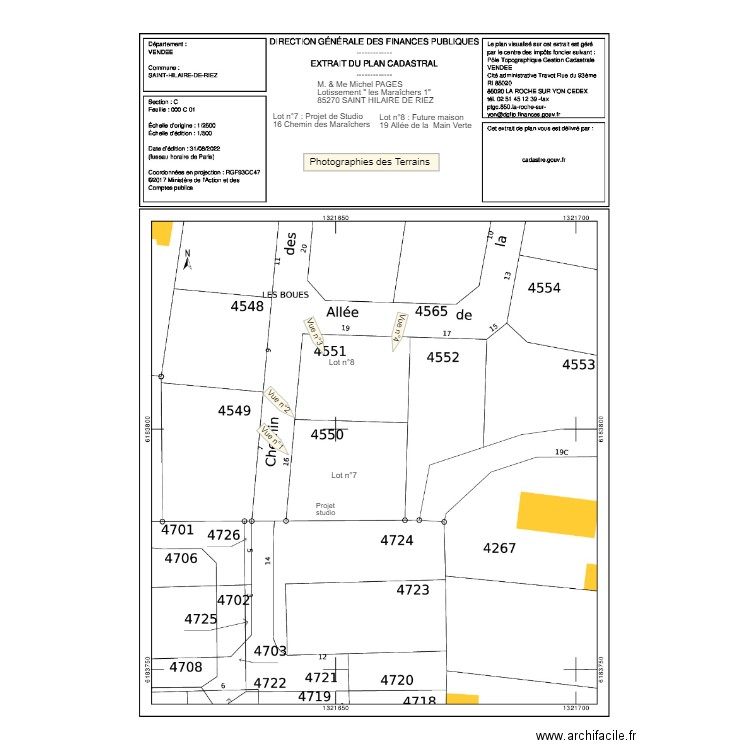 Photographie des Terrains - Lots n°7 et 8. Plan de 0 pièce et 0 m2