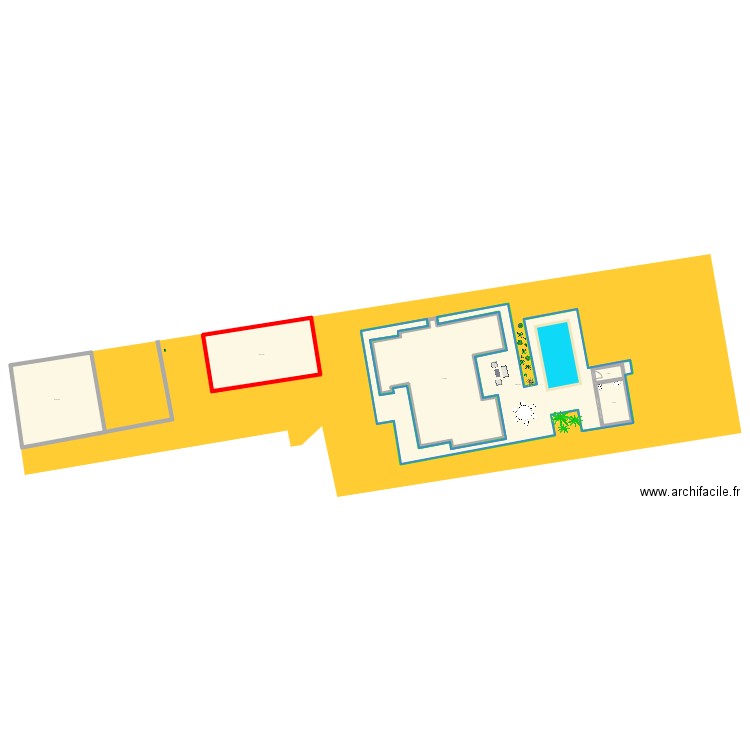 plan global. Plan de 6 pièces et 535 m2