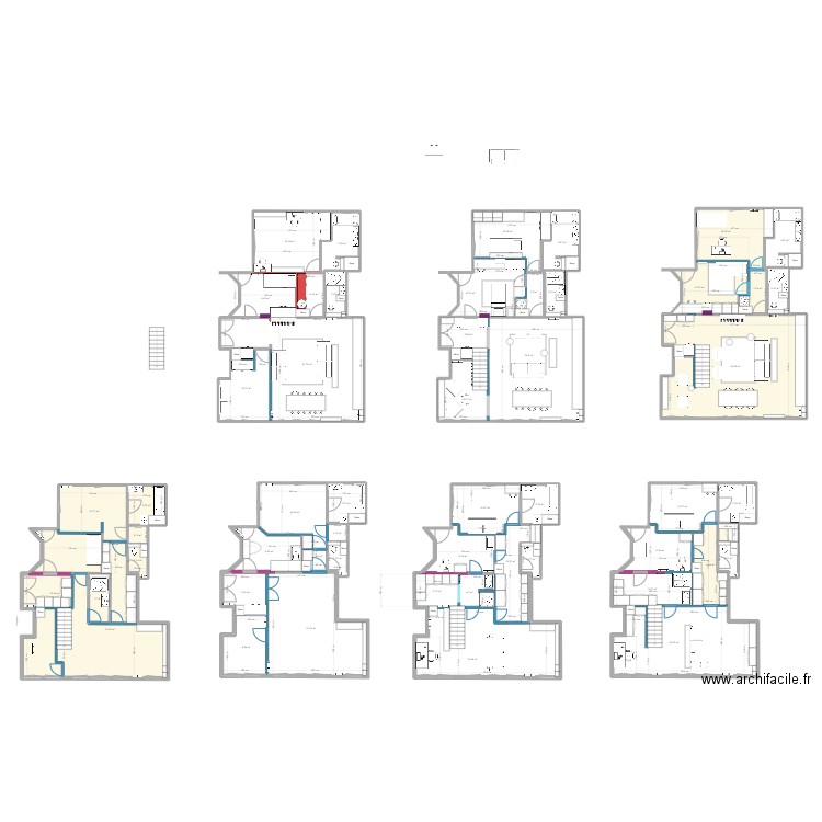 LOPATER. Plan de 52 pièces et 611 m2