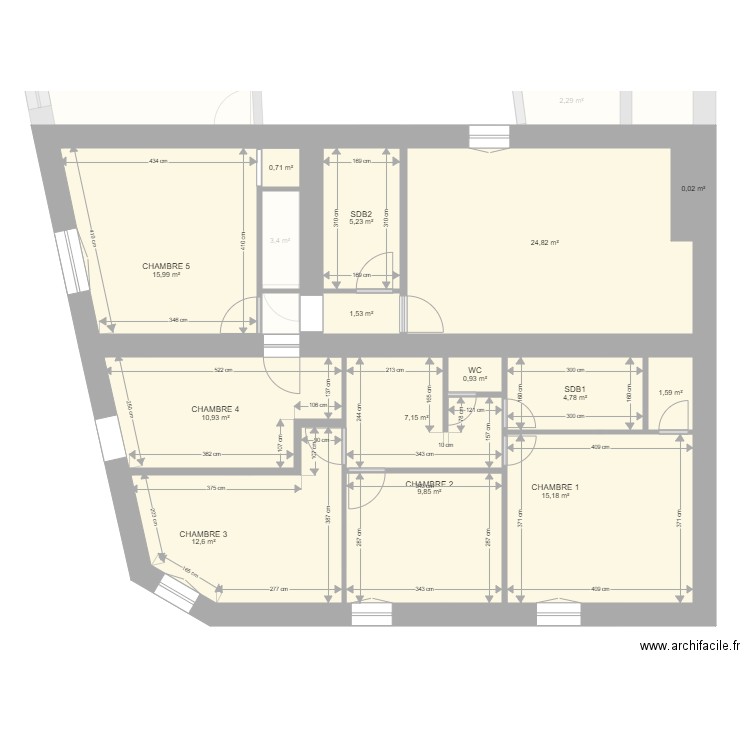 4RDP ETAGES V2. Plan de 0 pièce et 0 m2
