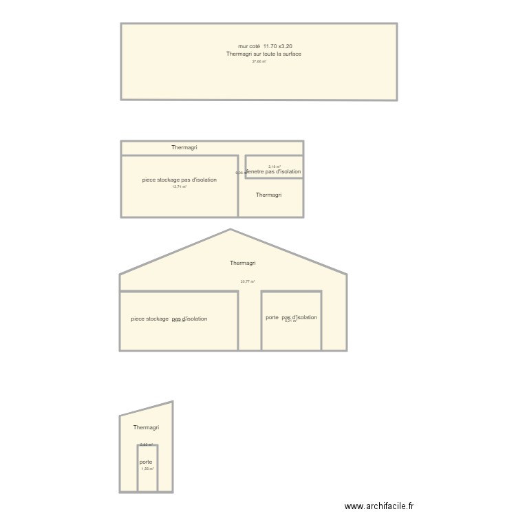 isolation thermagri. Plan de 9 pièces et 108 m2