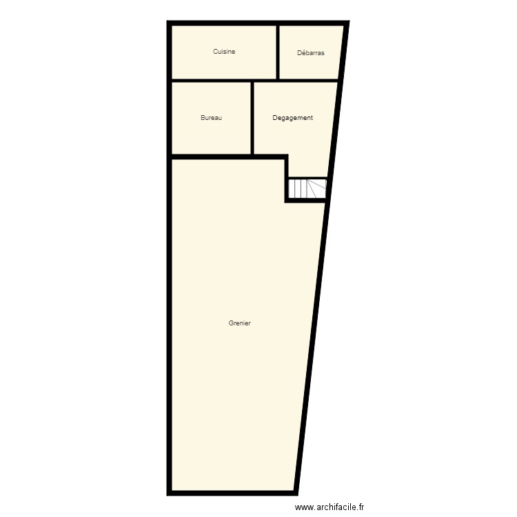 Croquis Salon Etage Heming. Plan de 0 pièce et 0 m2