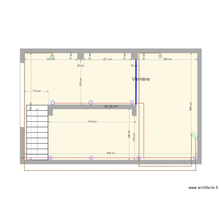 LB3 Coupe Mur B inter . Plan de 0 pièce et 0 m2