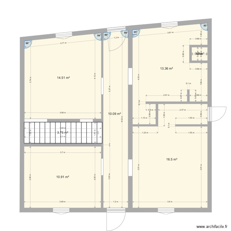 RdC chambres Aimargues initial. Plan de 0 pièce et 0 m2