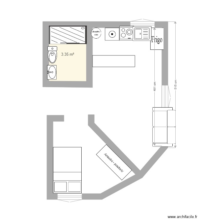 Appartement T2 St Nazaire du 18 06 2018. Plan de 0 pièce et 0 m2