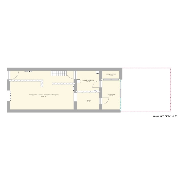 MODIFS20212022vierge. Plan de 5 pièces et 55 m2