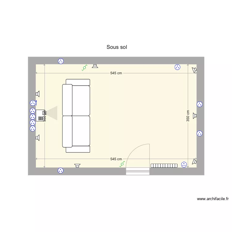 Home cin&eacute;ma. Plan de 