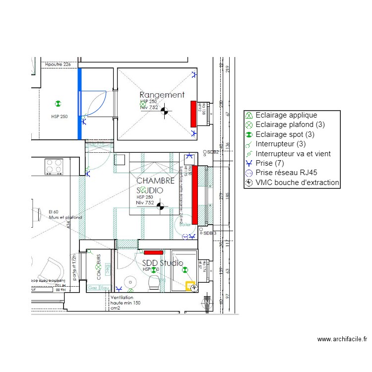 Sous sol Rangement Chambre Studio. Plan de 0 pièce et 0 m2