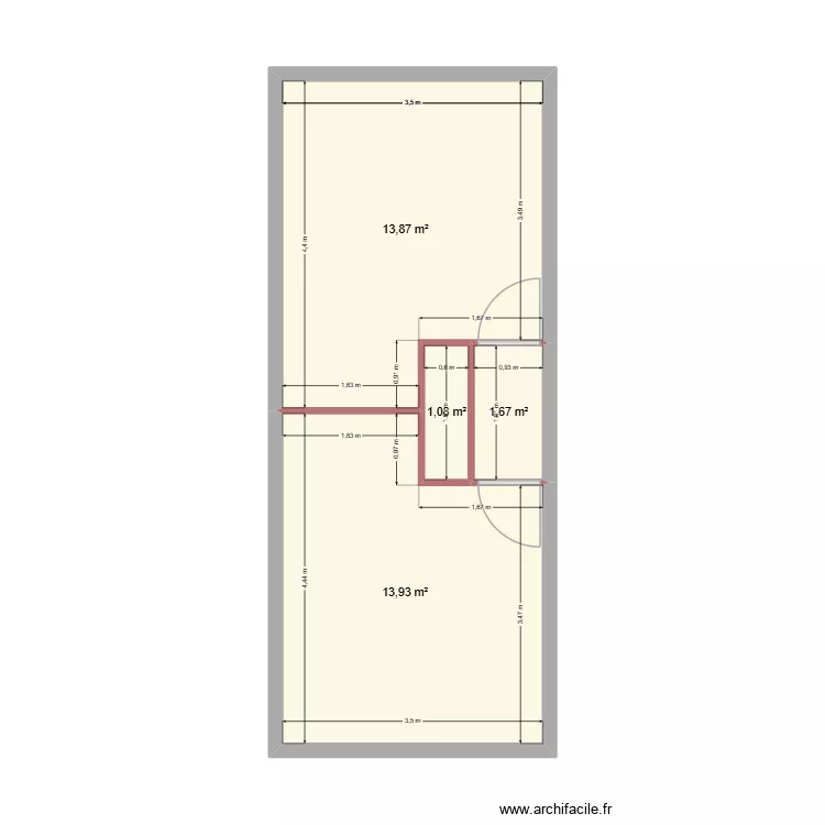 REAU FREDERIC. Plan de 3  et 31 m²