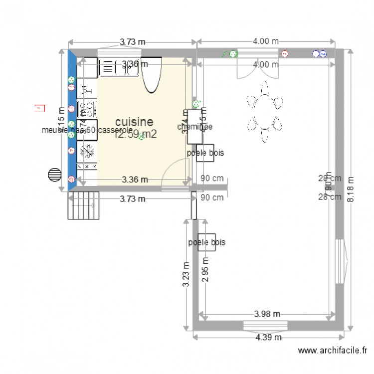 cuisinesud. Plan de 0 pièce et 0 m2