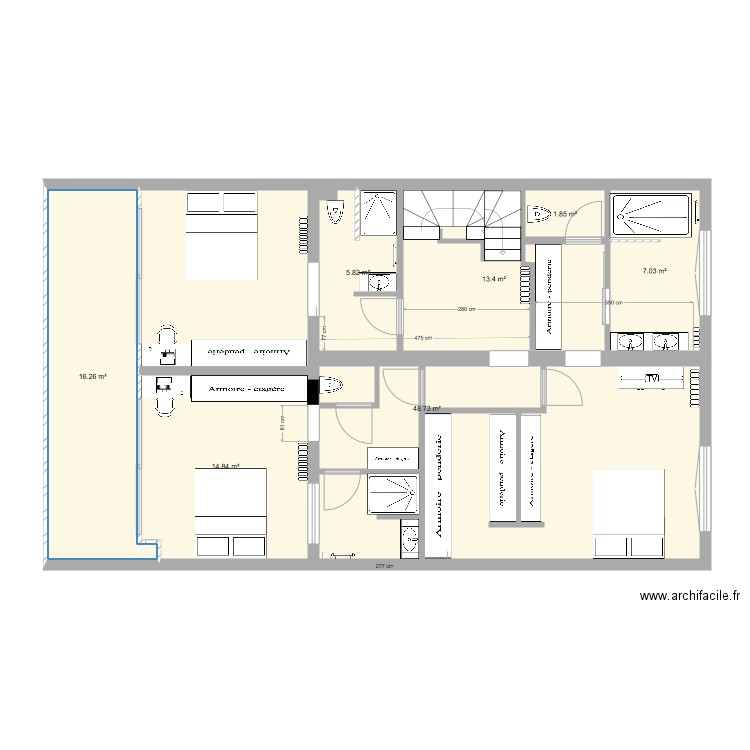 102 Etage 1 version 6. Plan de 0 pièce et 0 m2