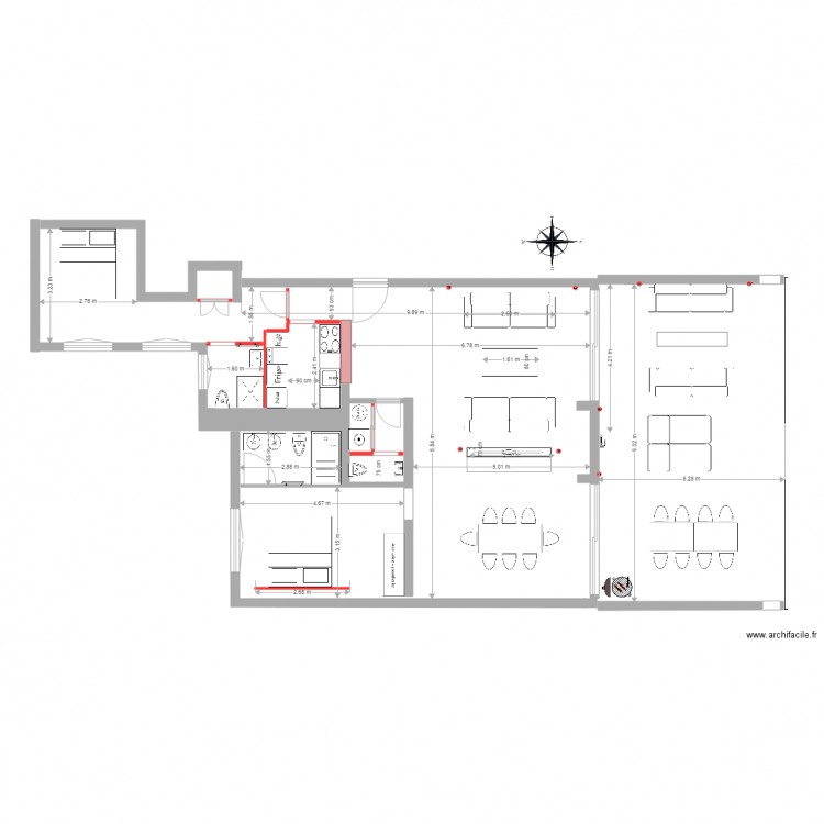 Lérina Meubles avec Transats Terrasse. Plan de 0 pièce et 0 m2