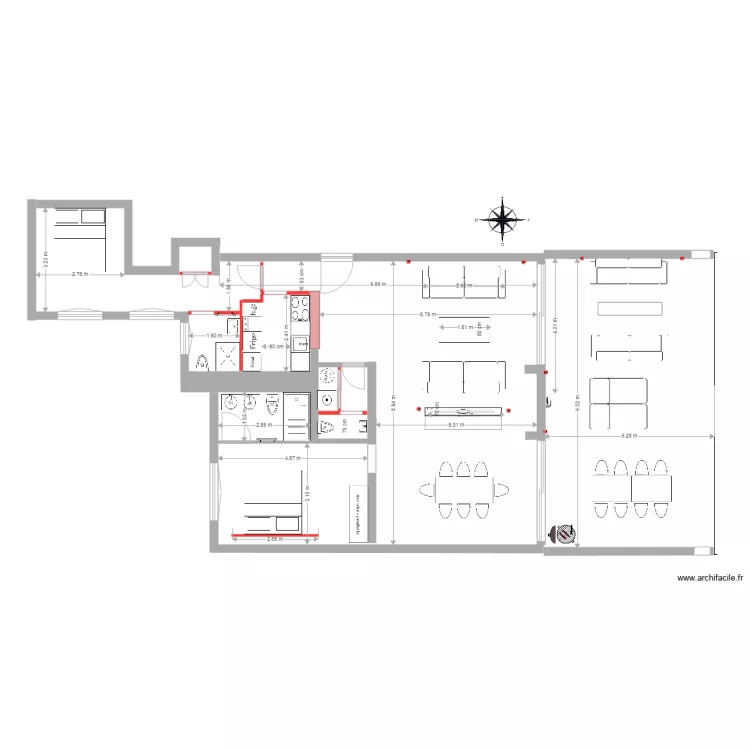 Lérina Meubles avec Transats Terrasse. Plan de Lérina Meubles avec Transats Terrasse. Plan de