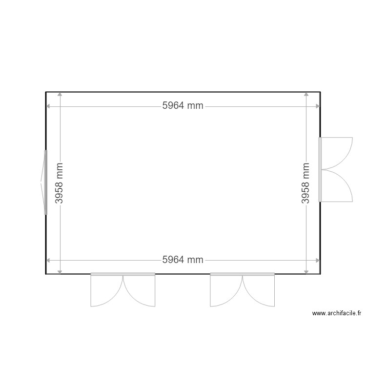 pièce plus. Plan de 1 pièce et 24 m2