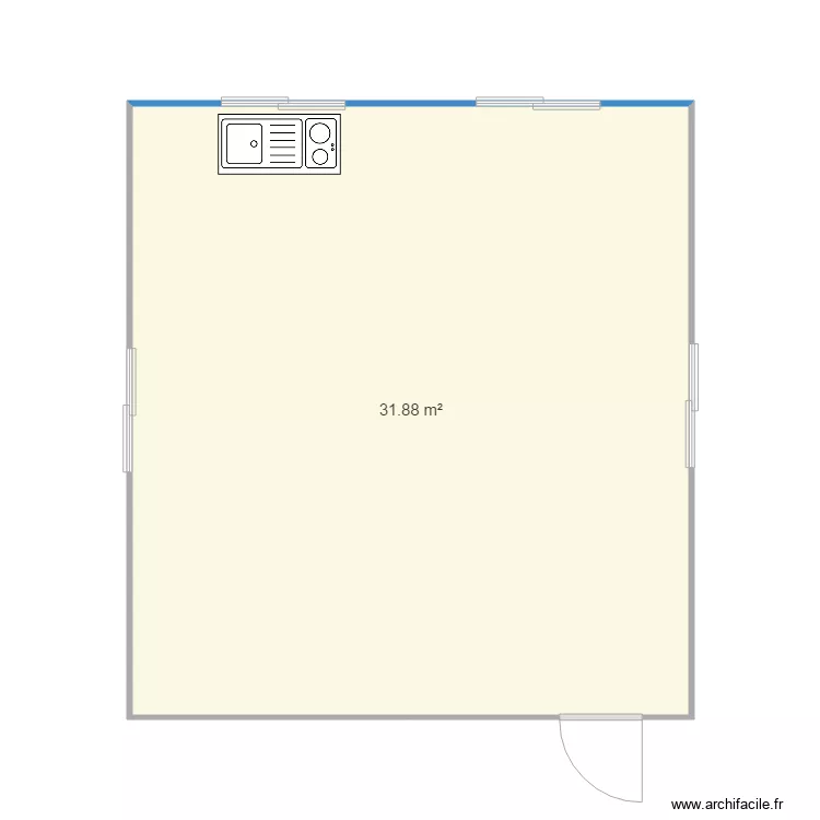 salle double refectoire. Plan de 