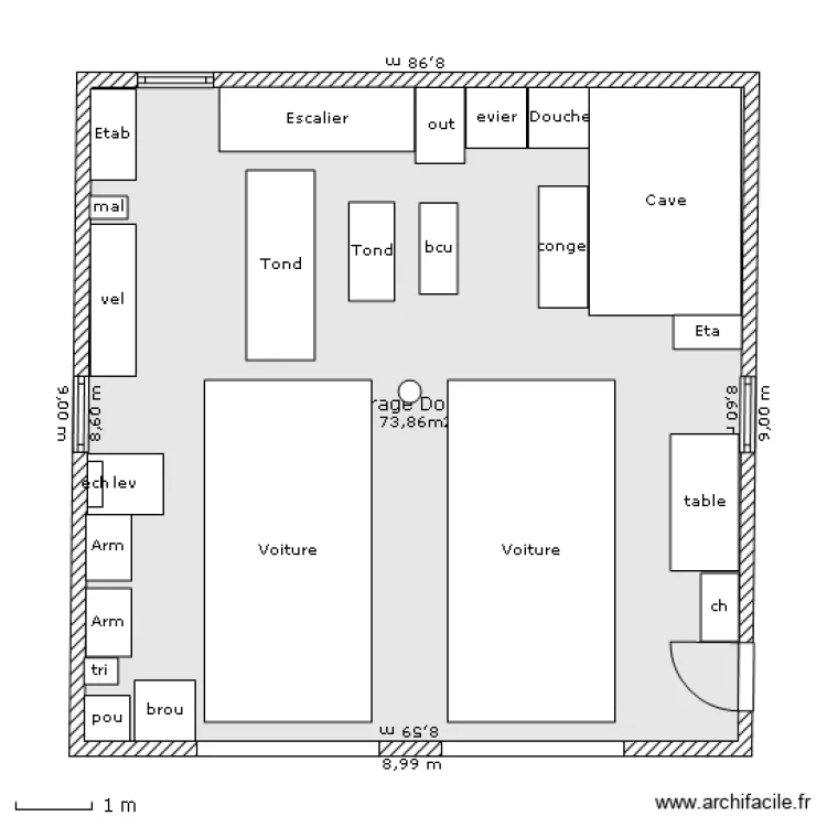 Garage Double Maincy 2. Plan de 