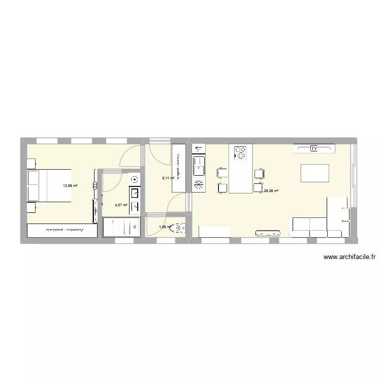 loft t4. Plan de 