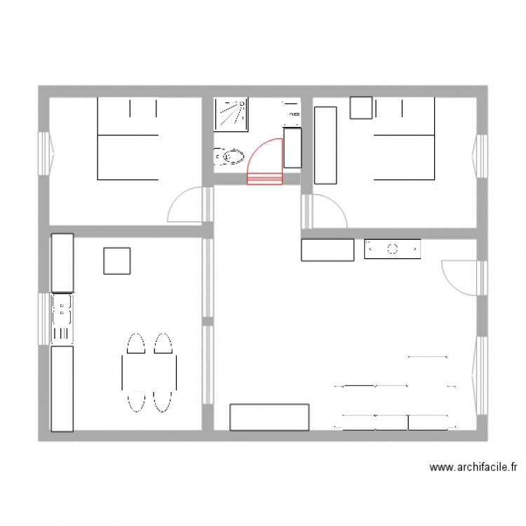 plan maison t 2