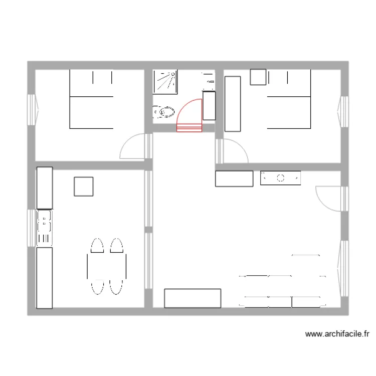 maison T2. Plan de maison T2. Plan de