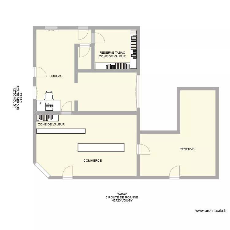 TABAC VIVAL CEDRIC GERLAND . Plan de 