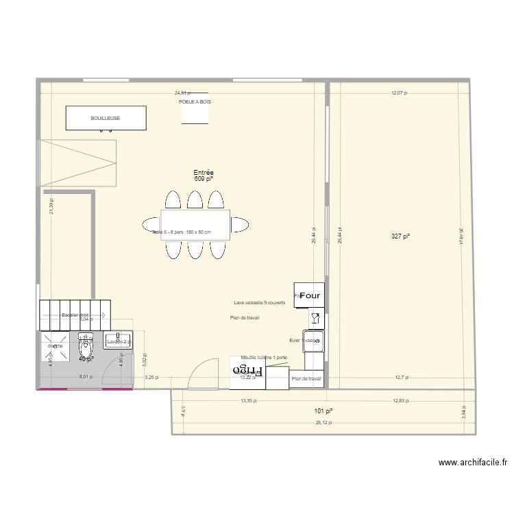 cabane  NO3. Plan de 4 pièces et 100 m2